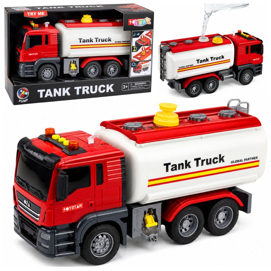 Vrachtwagen Tanker Watersysteem Slang Water Gieten Lichten Productafbeelding 