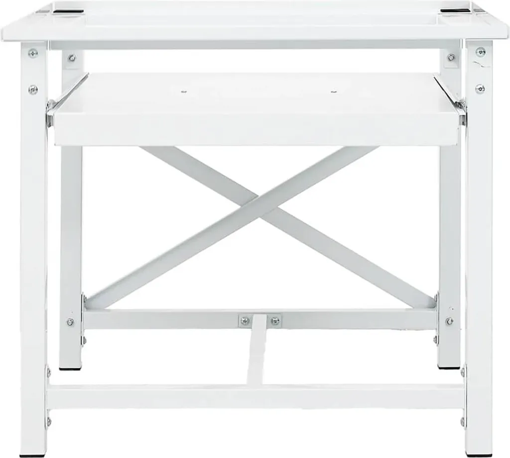 Supporto Lavatrice Design Bianco vidaXL con Mensola Estraibile Acciaio