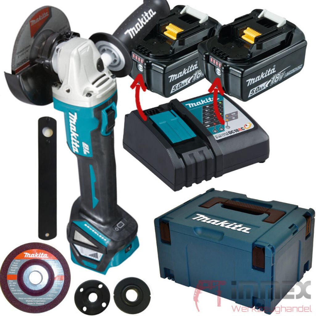 Makita DGA511RTJ - Uhlová brúska - akumulátorová - 125 mm - Obrázok produktu 22