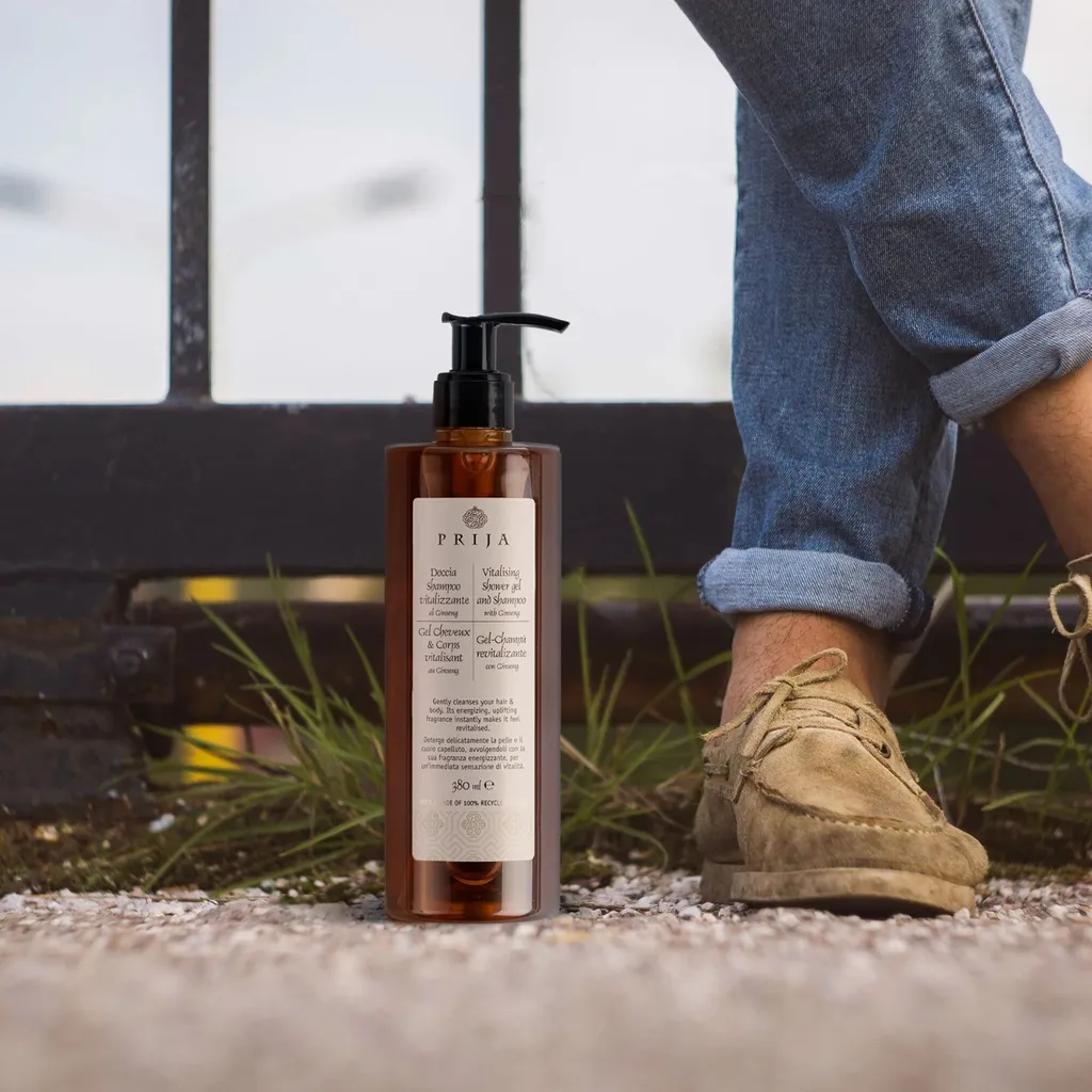 Trattamento Tonificante PRIJA al Ginseng 5x380ml - Shampoo Doccia 2in1 - 5