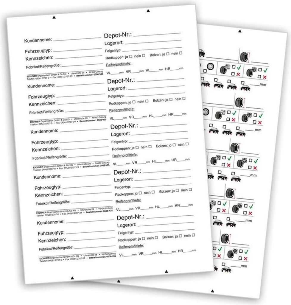 Ersatzetiketten für Rad-/Reifenanhänger mit Ventilbefestigung, Weiß, Verpackungseinheit: 1 P/150