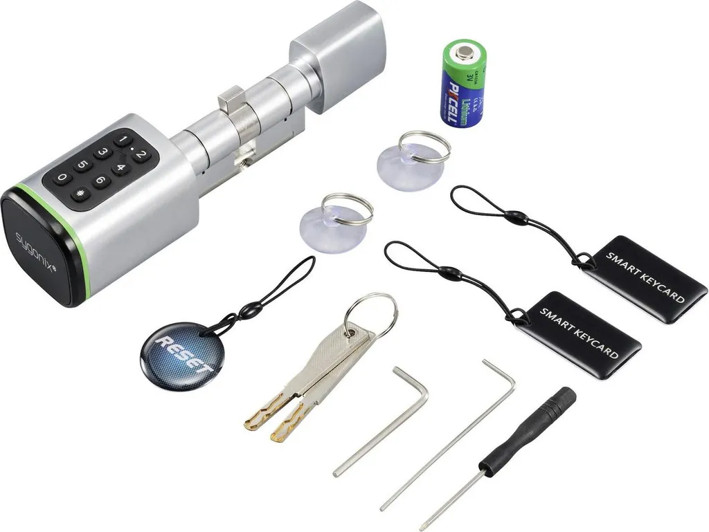 Vérin de sécurité connecté Bluetooth Sygonix 6121660 avec accès par code