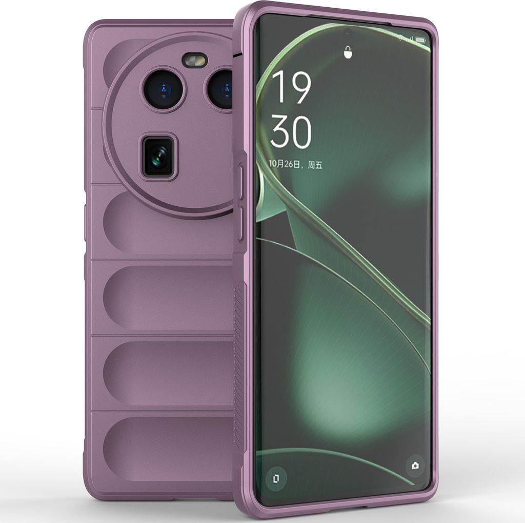 OPPO Find X6 Hülle, Weich TPU Silikon Stossfest Anti-rutsch Schutzhülle für OPPO Find X6 Lila