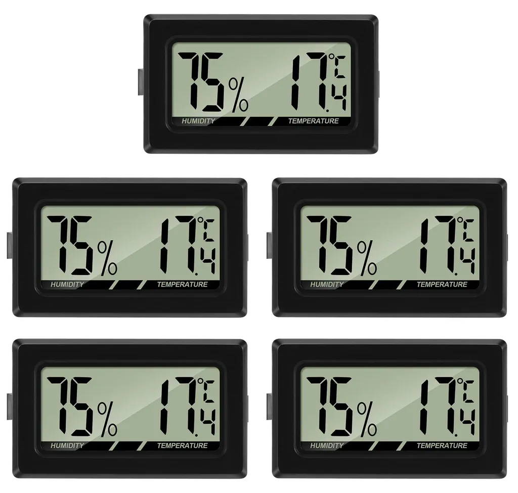 Mini thermomètre hygromètre numérique contre humidité et moisissures