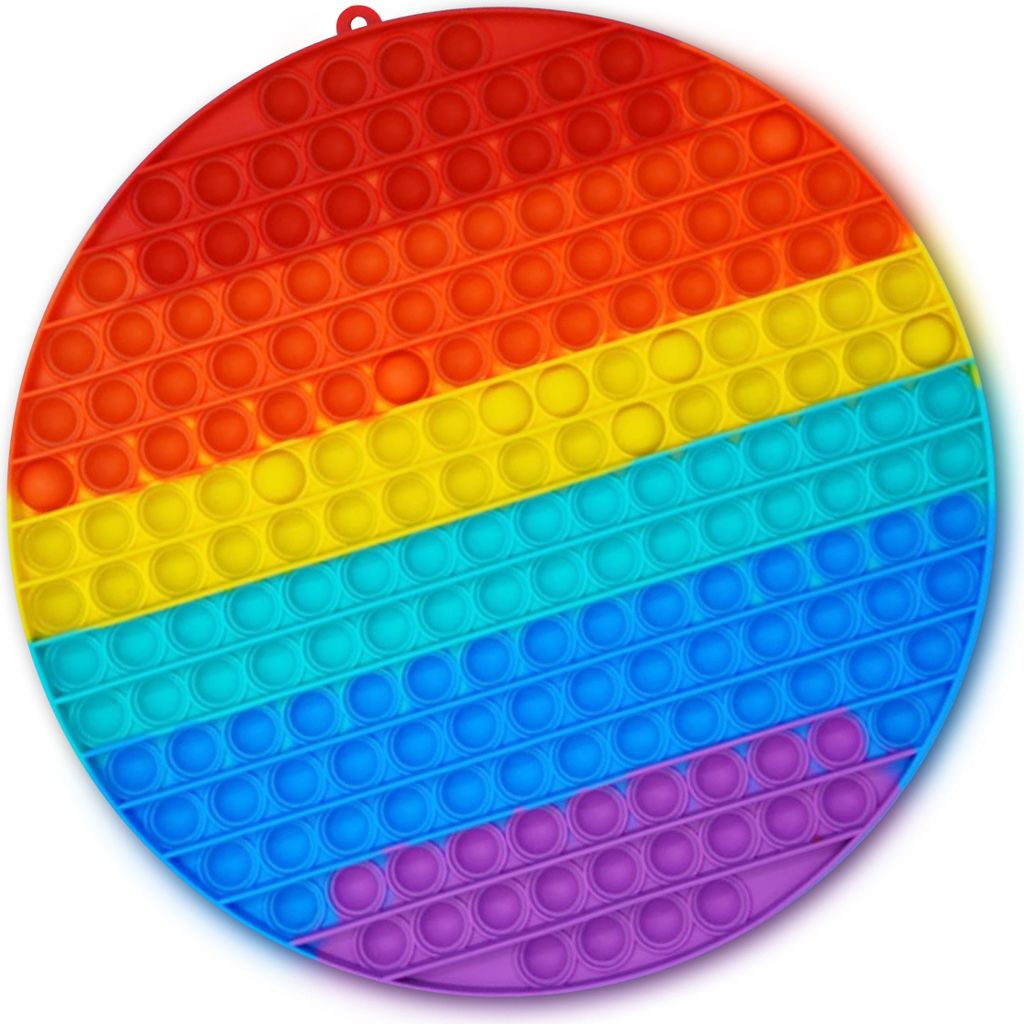 Push it Pop up Fidget Toy Kids Bubbles Antistress Spielzeug TikTok Reisespiel Form:Kreis 30 x 30 cm