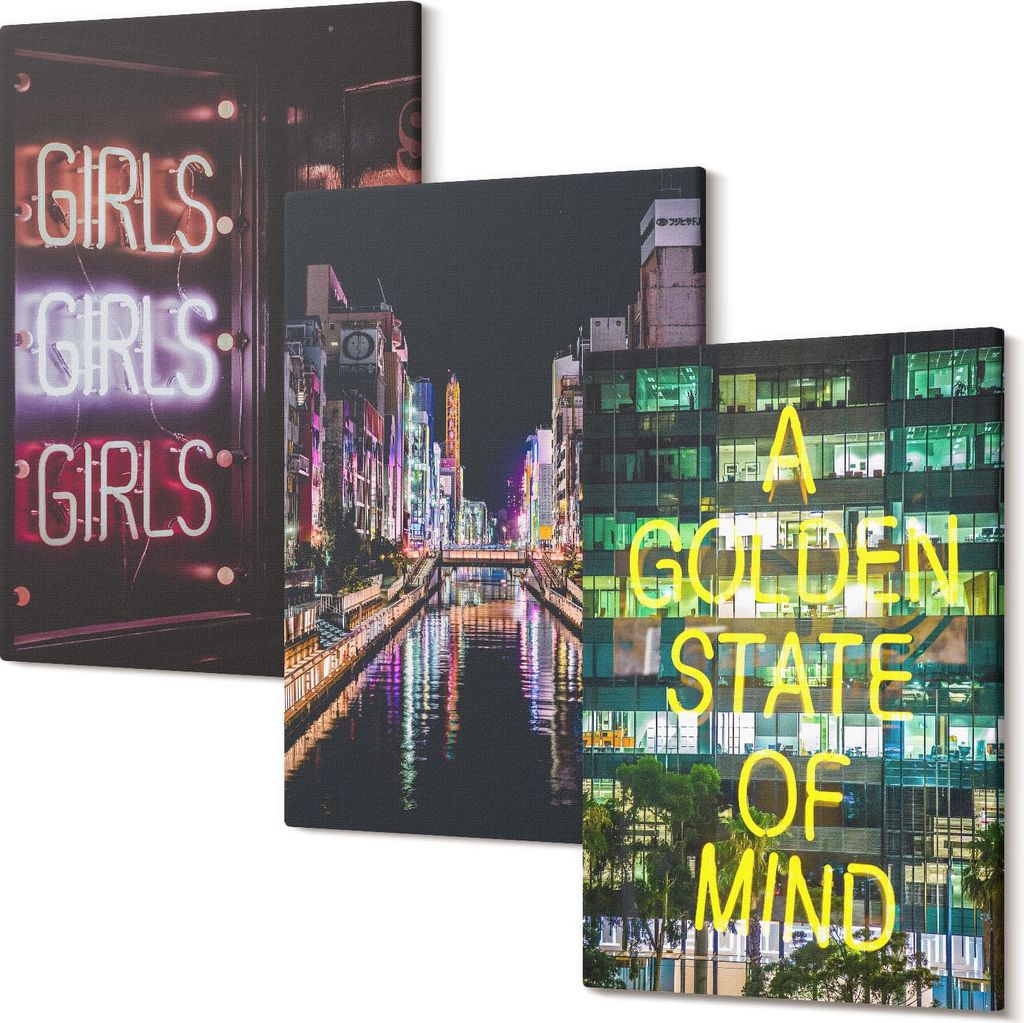 Leinwandbild – Wandbild – Leinwandbilder – Kunstdruck – Polycanvas – Modern – Mehrteilig – 3-Teilig Set – Hochwertig – Geruchslos...