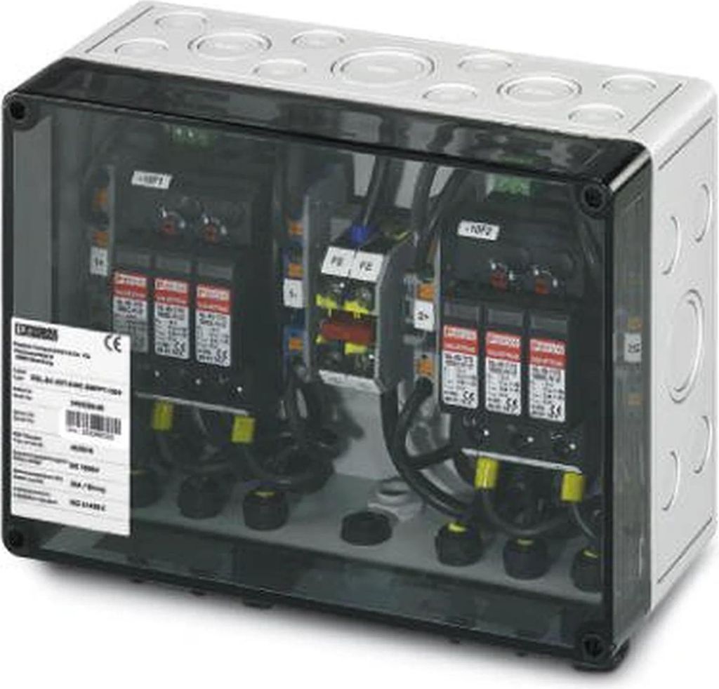 Phoenix Contact PV-Anschlussbox, 2 MPPT, 2IN/1OUT pro MPPT, ÜSS Typ I/II, SUNCLIX, 1 Stk.