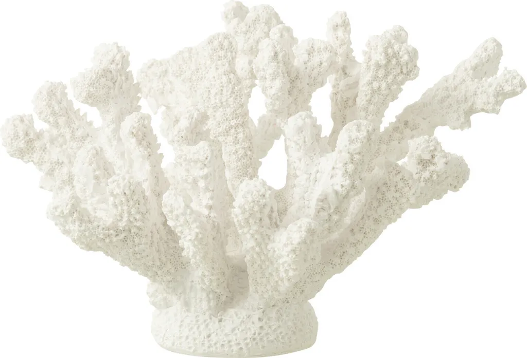 Objet Déco Corail Blanc J-Line - Créer une Ambiance Zen et Bord de Mer