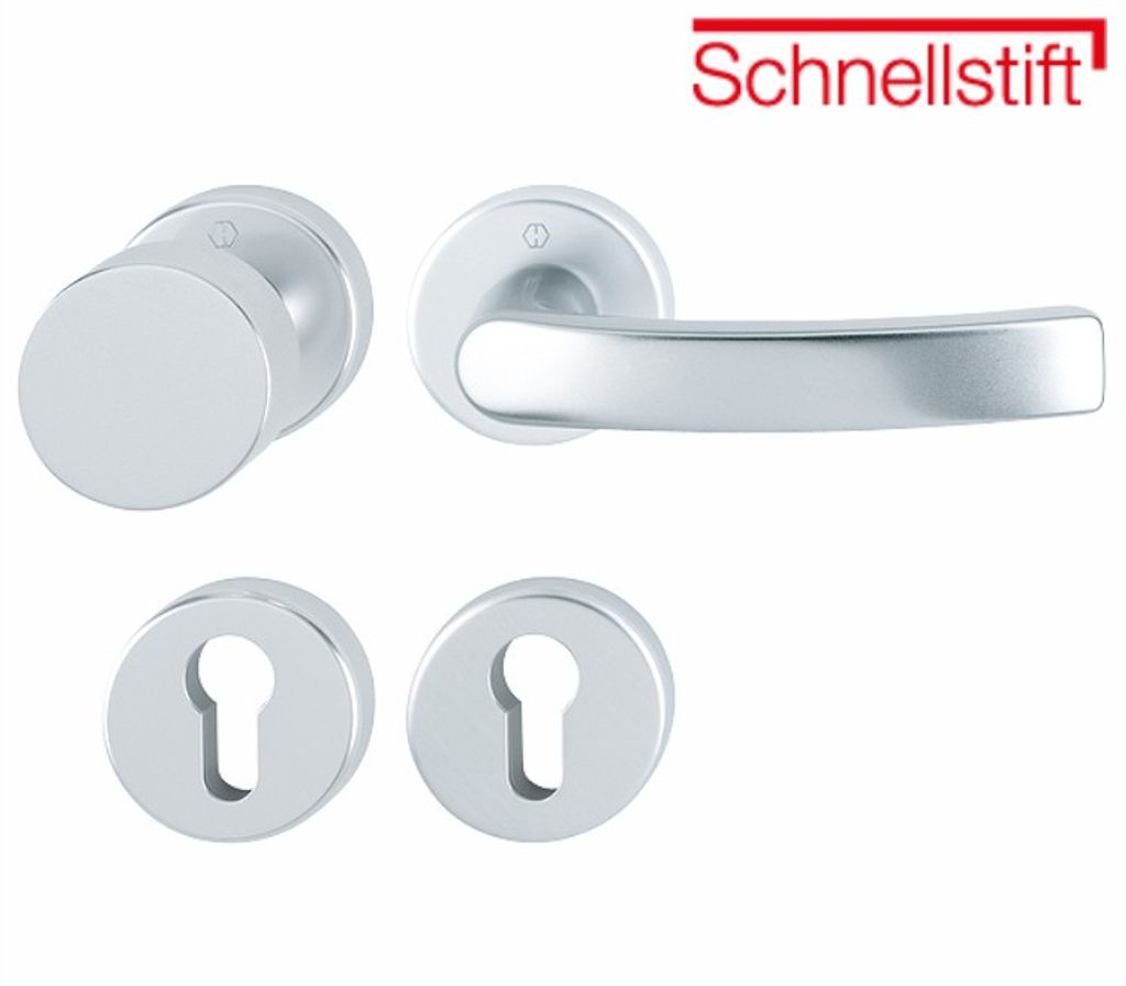 Hoppe Luxembourg Rosettengarnitur Aluminium F1 Natur 58/42KV/42KVS/199, WG Wechselgarnitur