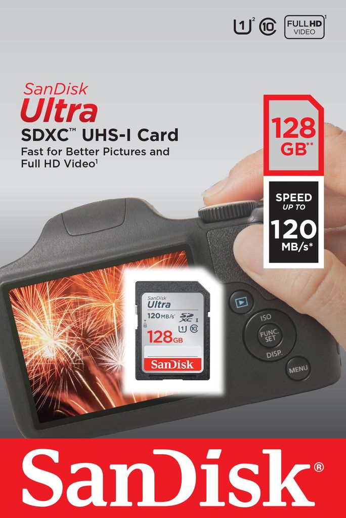 SanDisk Ultra - Karta pamięci flash - 128 GB Zdjęcie produktu 