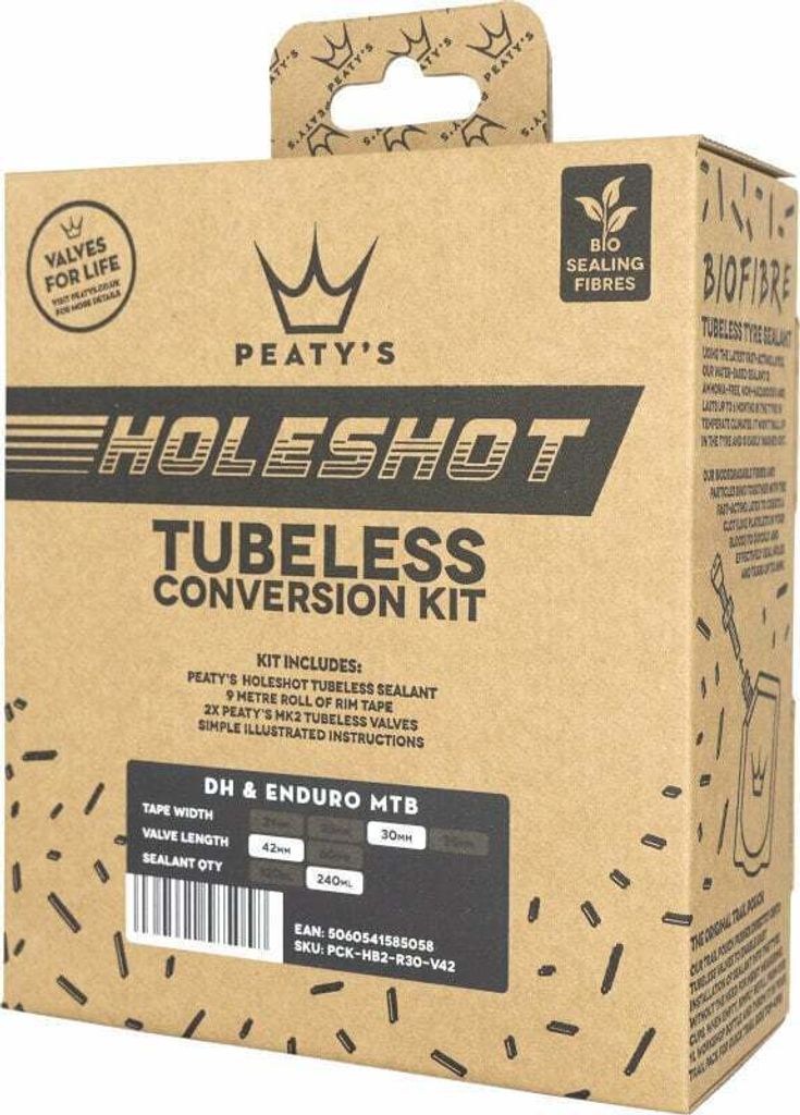 Peaty's Holeshot Tubeless Conversion Kit 120 ml 30 mm 42.0 Fahrradreifen Reparatur