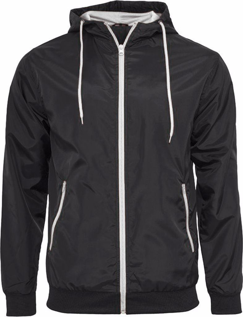 Build Your Brand Herren Wind Runner Jacke RW5676 (4XL) (Schwarz/Weiß)