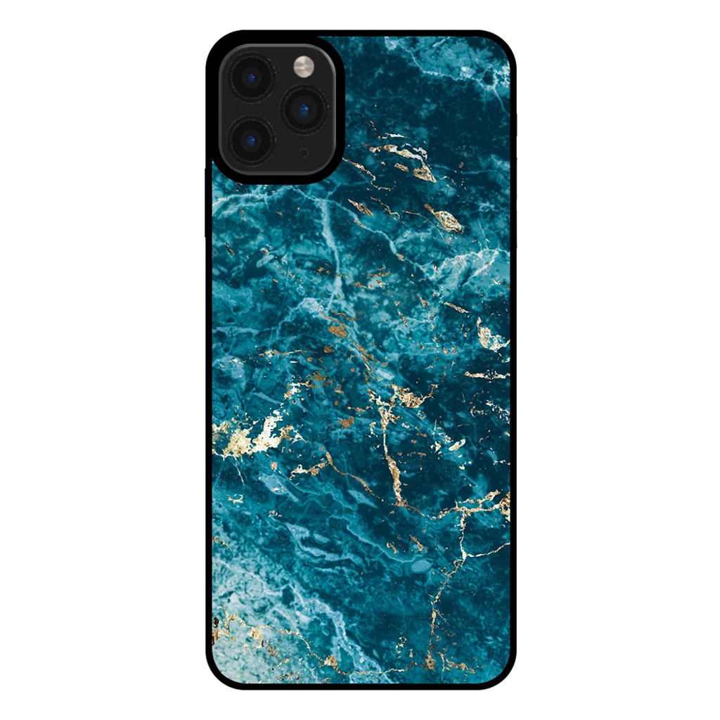 Custodia iPhone 11 Pro Max Marmo Blu Smartphonica - Cover TPU Elegante
