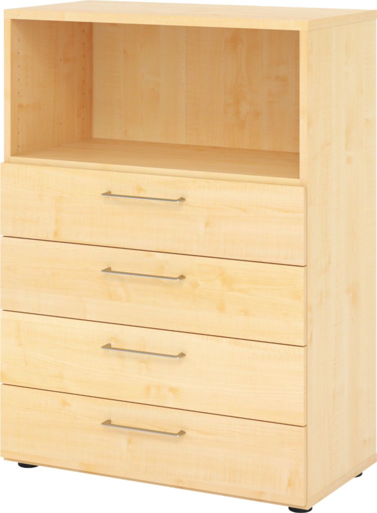 bümö smart Schubladen Kombi - 4 Schübe - Nachbildung Ahorn