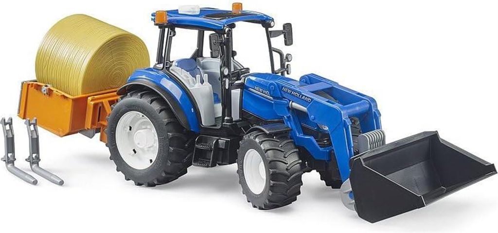 Bruder New Holland T5.120 Mit Frontlader, Ladekasten, Produktbild 