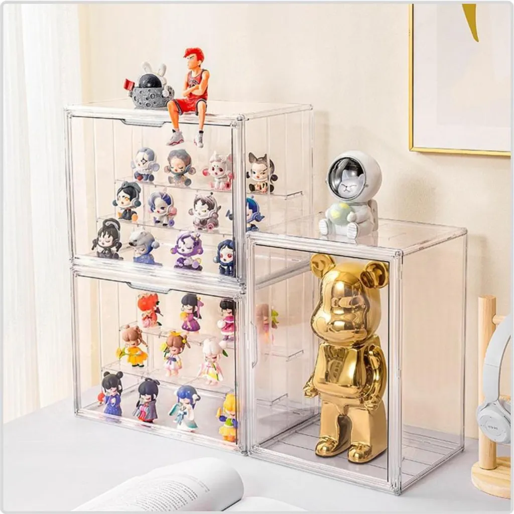 Vitrine d'Exposition Transparente pour Figurines et Objets de Collection - 13