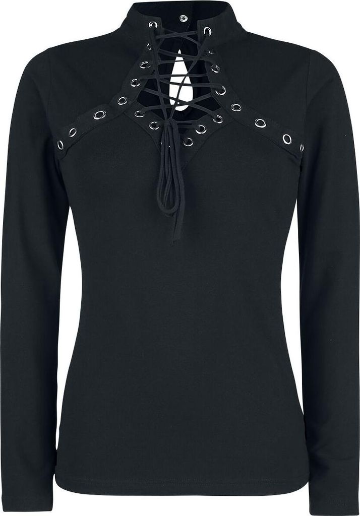 Poizen Industries Langarmshirt Damen Amoret Top schwarz M