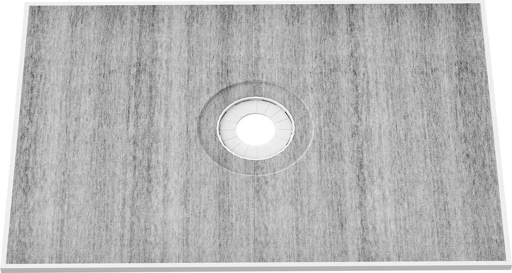 Système de receveur à carreler 122x183 cm avec étanchéité et drain central