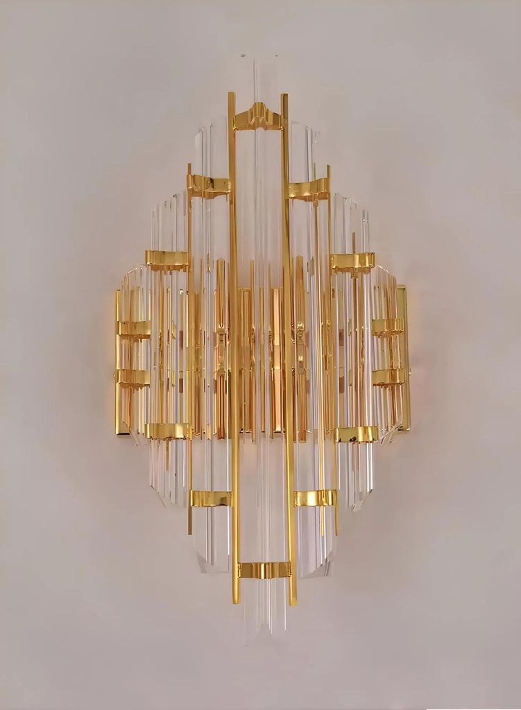 Wandleuchte Design Flur Lampen WohnZimmer Luxus neu gold