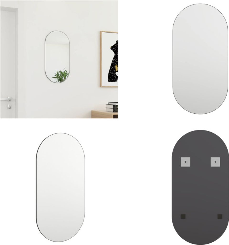 vidaXL Spiegel 60x30 cm Glas - Spiegel - Spiegel - Schlafzimmerspiegel - Schlafzimmer Spiegel