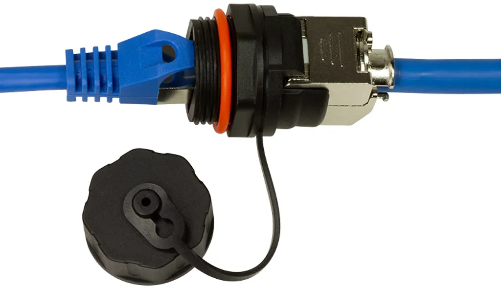 Module Keystone Cat.6A blindage STP avec boîtier métallique industriel