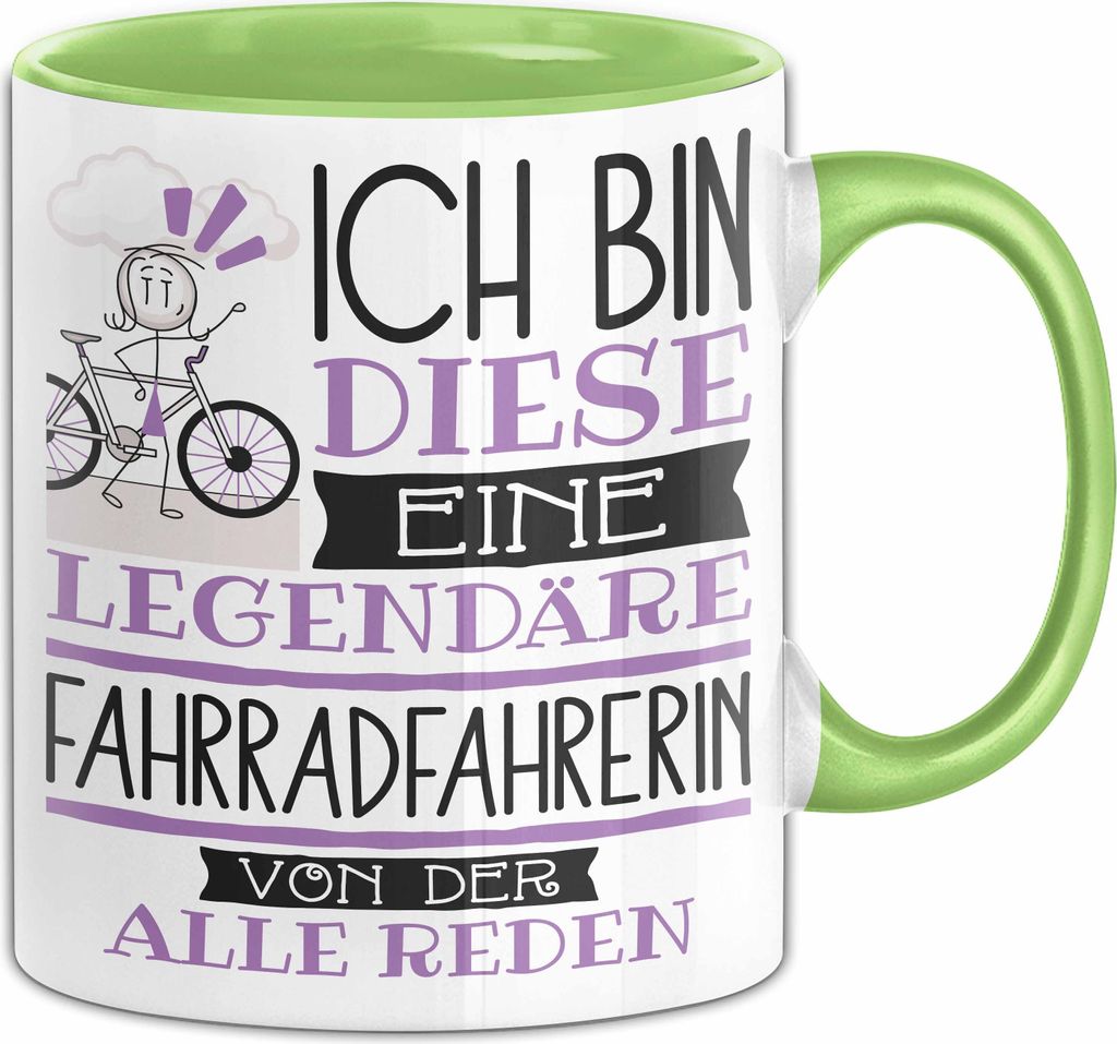 Fahrradfahrerin Tasse Geschenk Ich Bin Diese Eine Legendäre Produktbild 