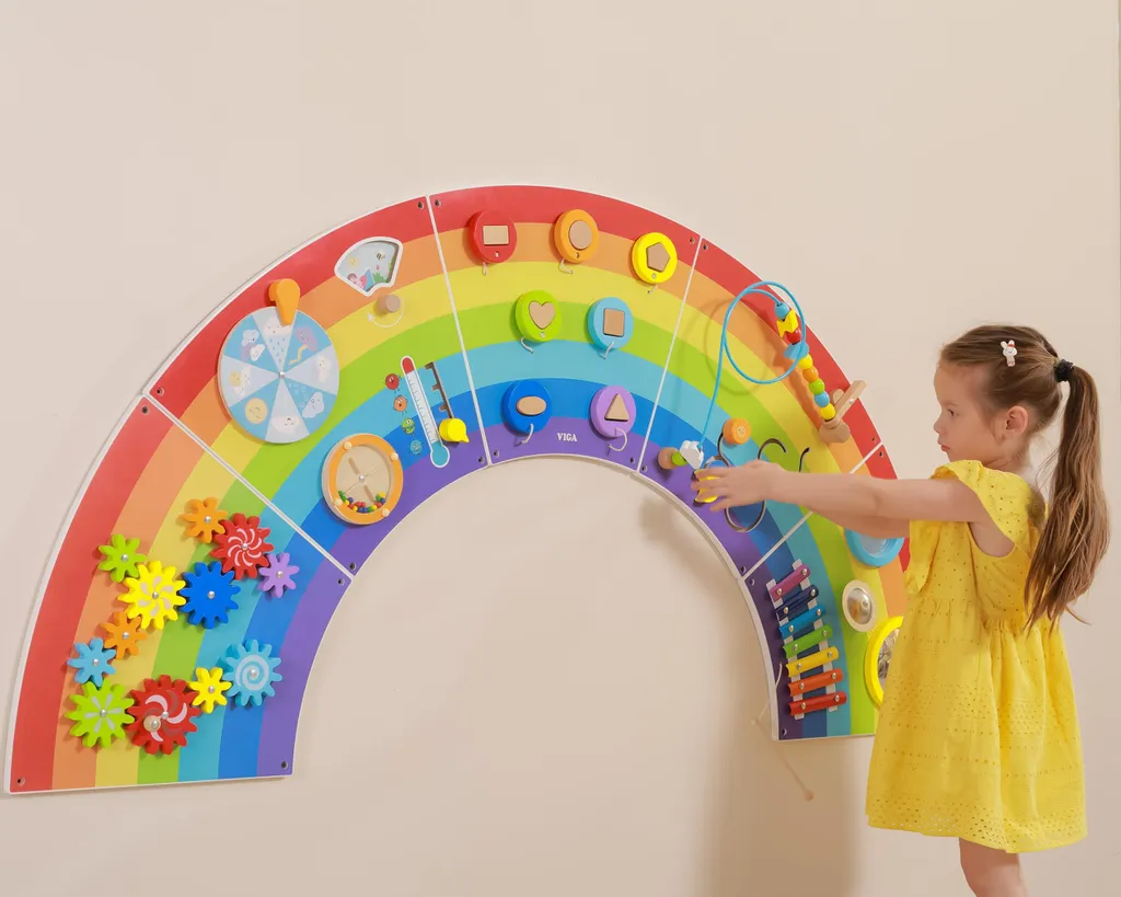 Planche de manipulation Edu Rainbow pour éveil Montessori en bois - 5