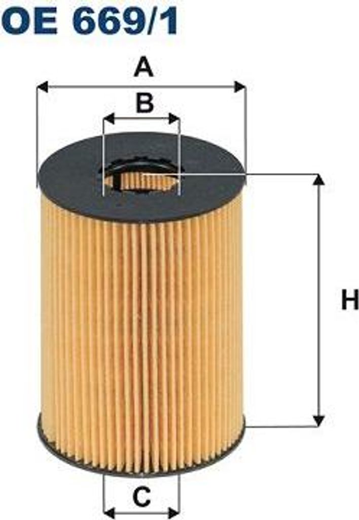 FILTRON OE 669/1 Ölfilter OE 93180258 kompatibel mit Master, Movano, Terrano, Patrol, NT400, Interstar, Cabstar