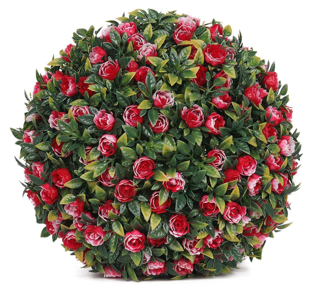 1/2 Stück 20/25 cm künstliche Buchsbaumkugel, UV-beständig, wetterfest, hängende Kunstblume, grüne Kugel für Garten, Veranda, Terrasse, küns...