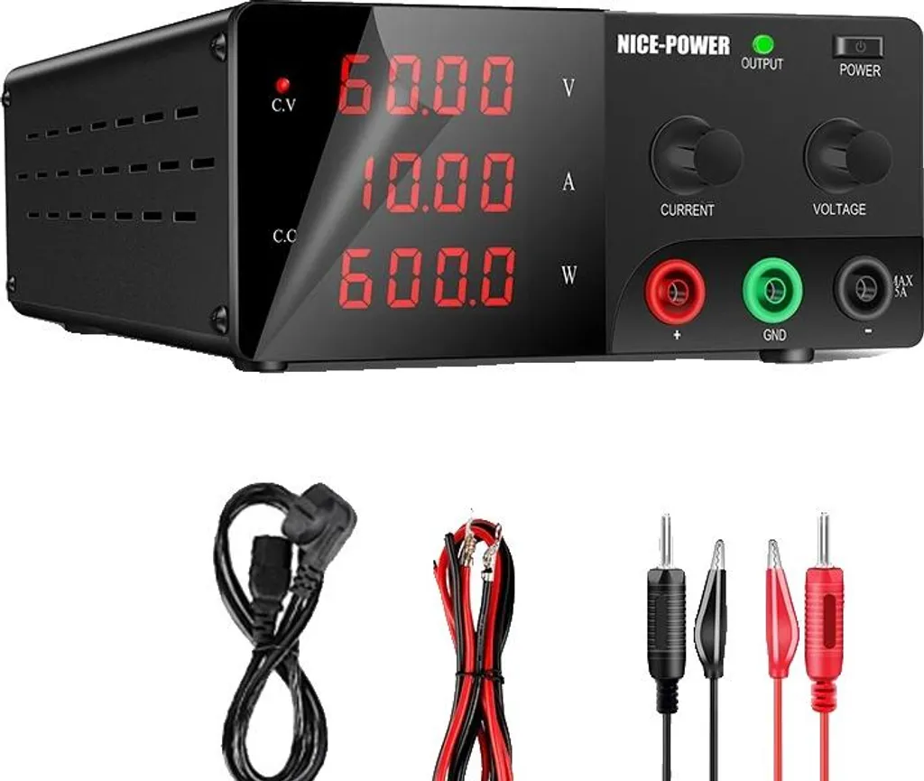 Source d'Alimentation Variable 60V 10A pour Laboratoire et Atelier