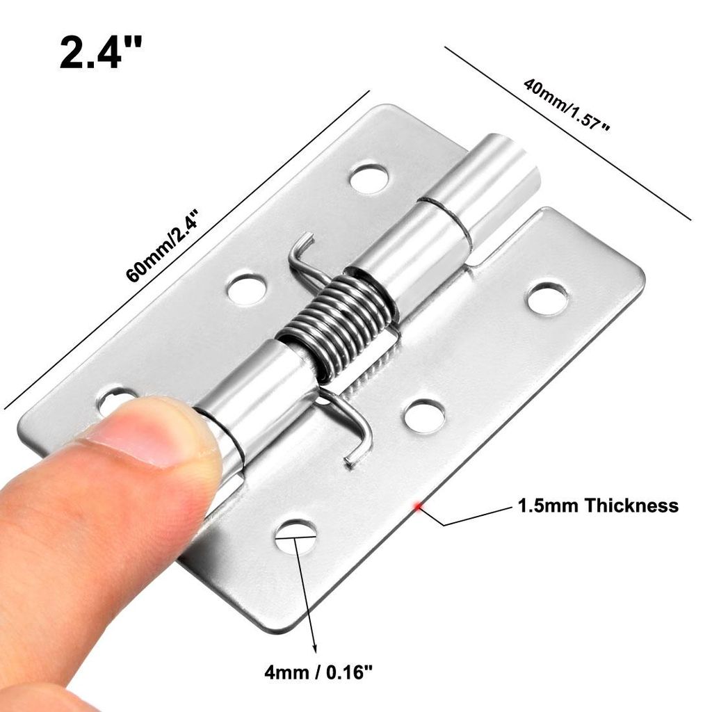 Selbstschlie?endes Feder Scharnier 60mm Edelstahl DIY Hardware fš¹r Tš¹r Kabinett DE de