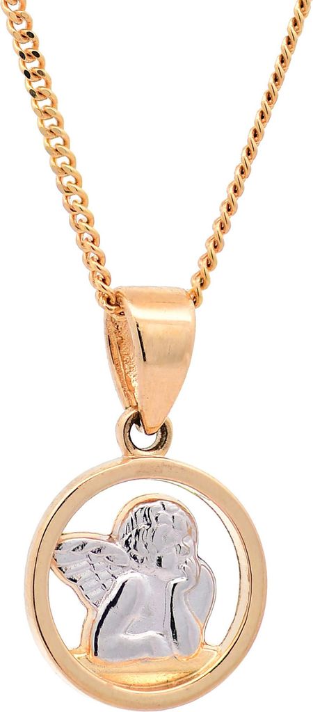 Anhänger Engel mit 1,1 mm Goldkette 60 cm 585-14 Karat Gold Produktbild 