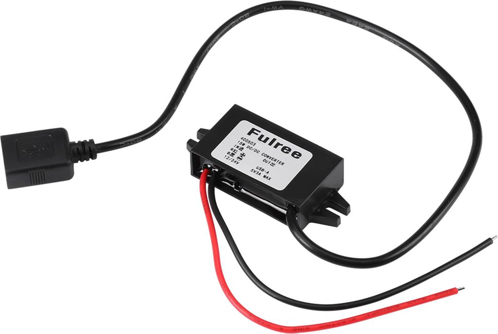 1pc DC-DC Buck Adapter 12V/24V zu USB 5V 3A Konverter Regler Kabel Drähte