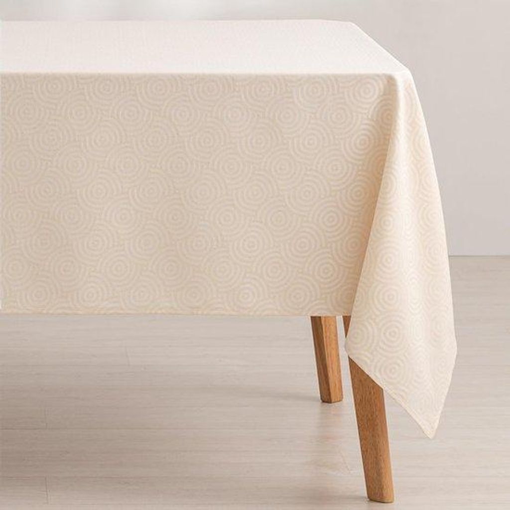 Tafelkleed in ecru Jacquard stof