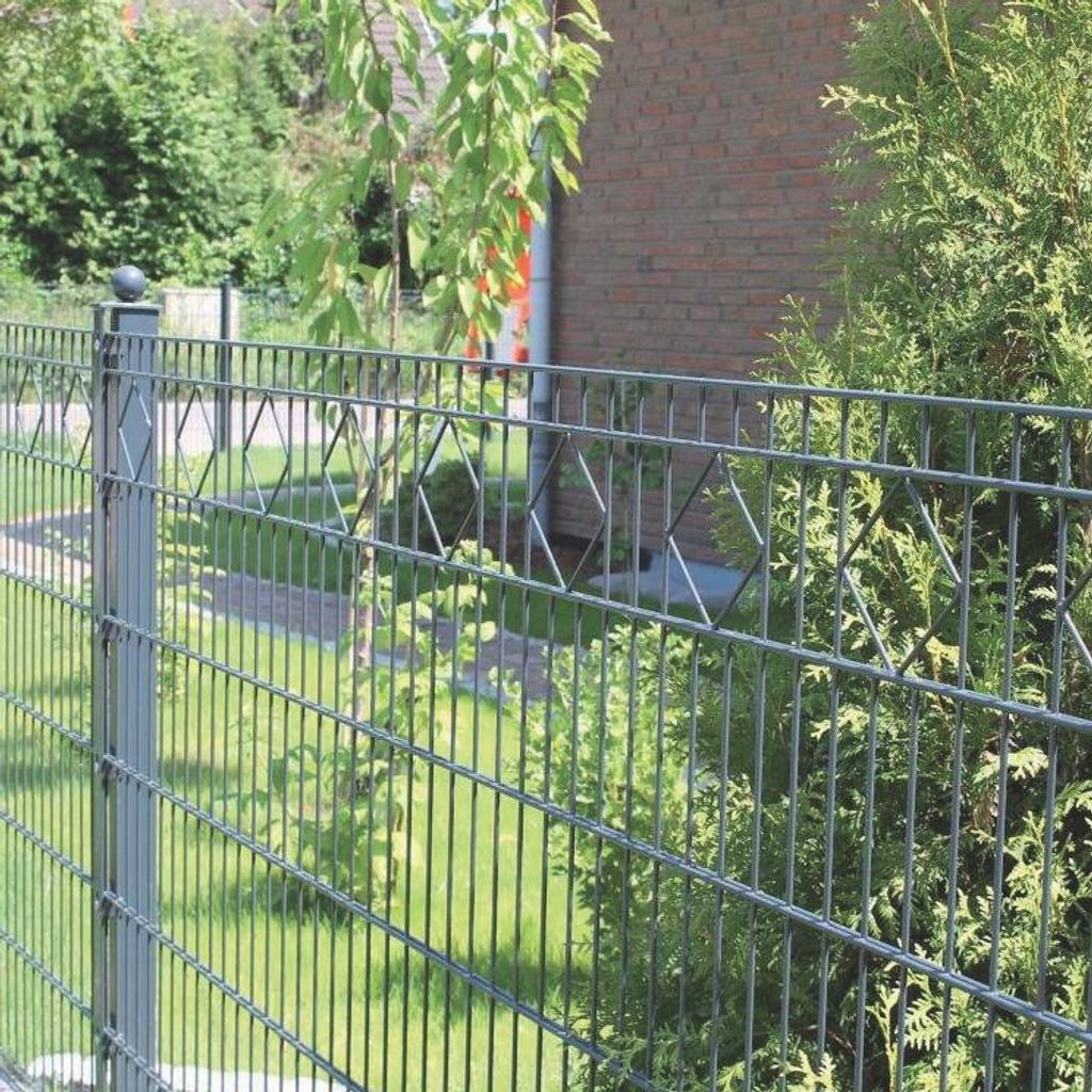 CARO Schmuckzaun RAL 7016 anthrazit 2510 x 1200 mm, MW 200/50, Stäbe 6/5/6 mm fvz.