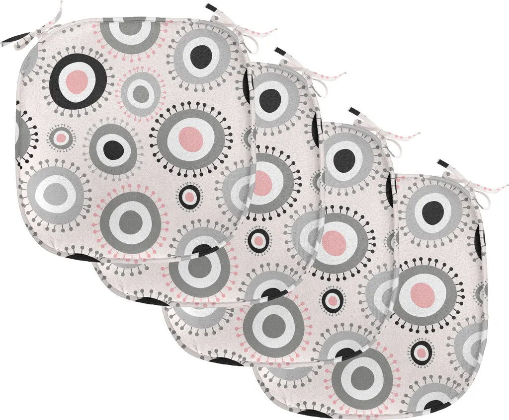 Cuscini Sedie Cucina Antimacchia 40x40 Rosa Pale - 4 Pezzi ABAKUHAUS