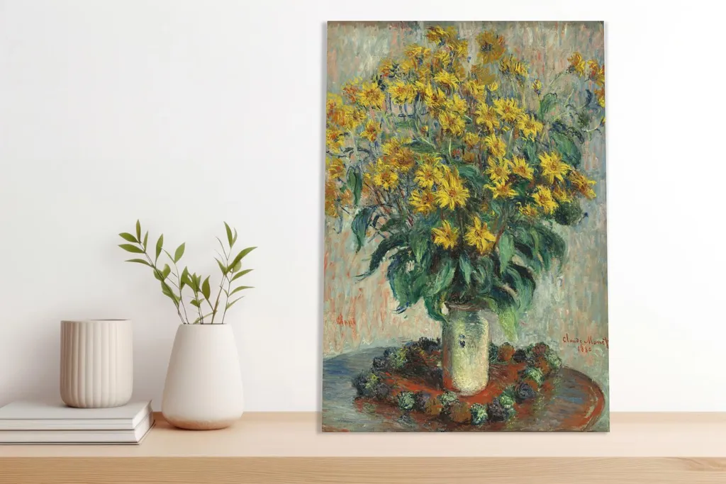 Affiche d'art Monet Fleurs de topinambour décoration murale - 4
