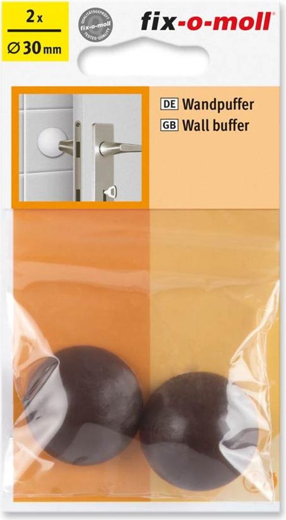 Wandpuffer rund 30mm braun fix-o-moll