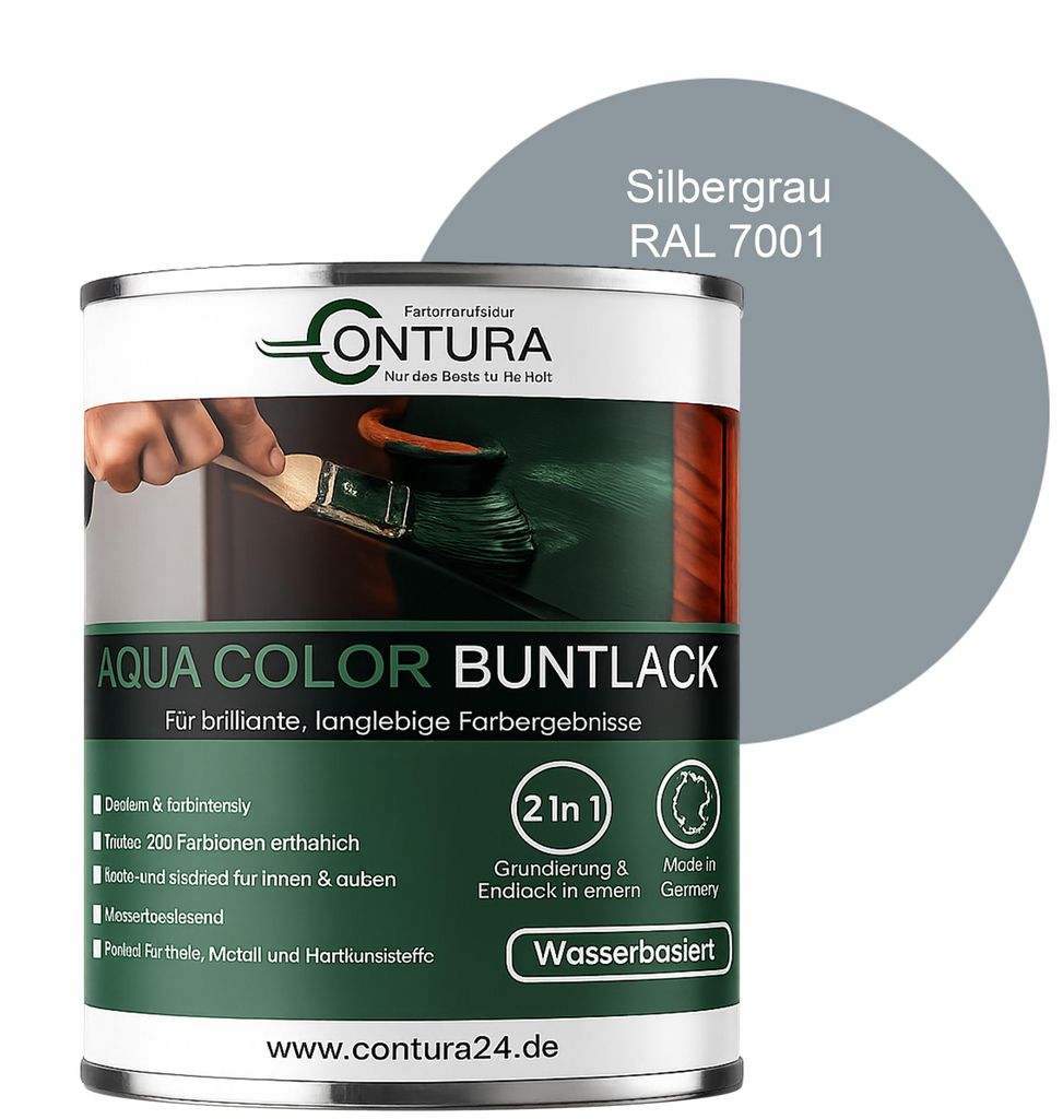 Contura 750ml. Buntlack Lackfarbe Lack Außen Innen Holz Produktbild 