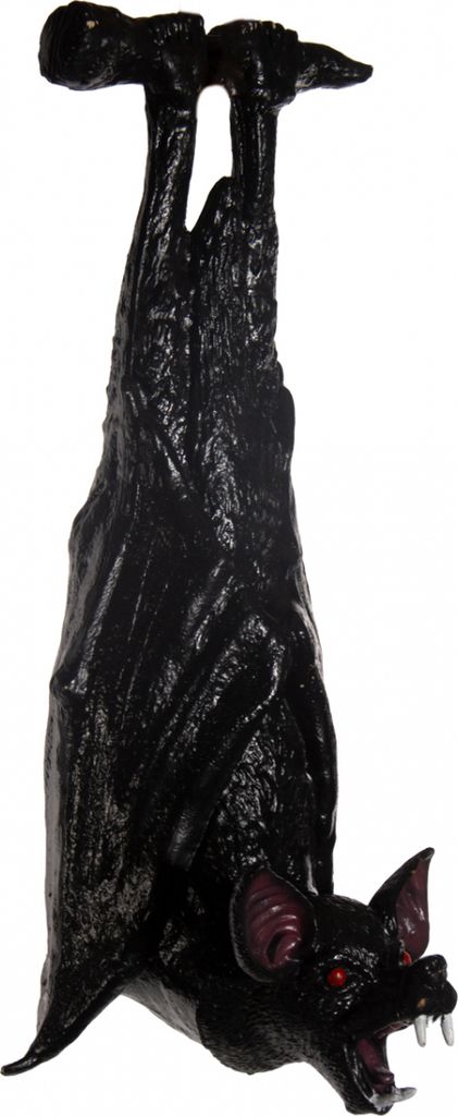 Schwarze herunterhängende Fledermaus mit Vampirzähnen 47 cm Produktbild 