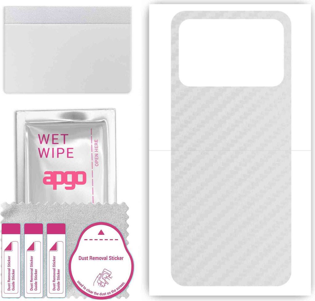 apgo Rückseite Schutzfolie, Skin, kompatibel mit Poco C55, Hinten Displayschutzfolie aus Vinylfolie, kratzfest, einfache Montage - Transparenter K...