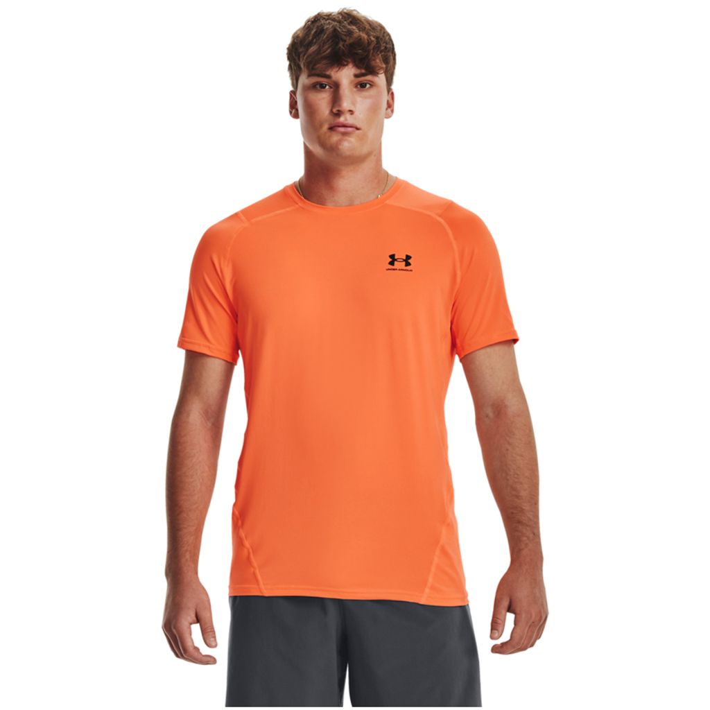 Under Armour Herren HeatGear Armour Fitted Short Sleeve - 1361683, Farbe:Orange, Textil:S