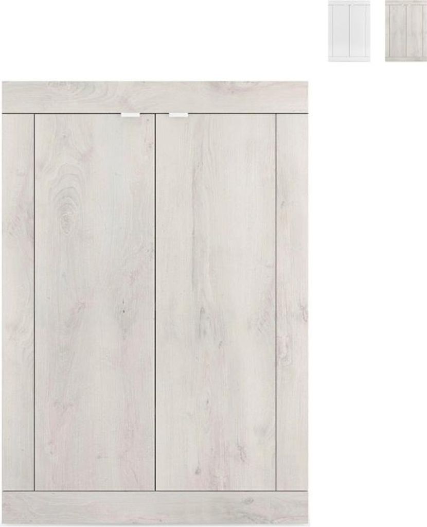 Flurschrank Mehrzweck 2-türig 78x116cm Basic Jessy - Shabby Produktbild 