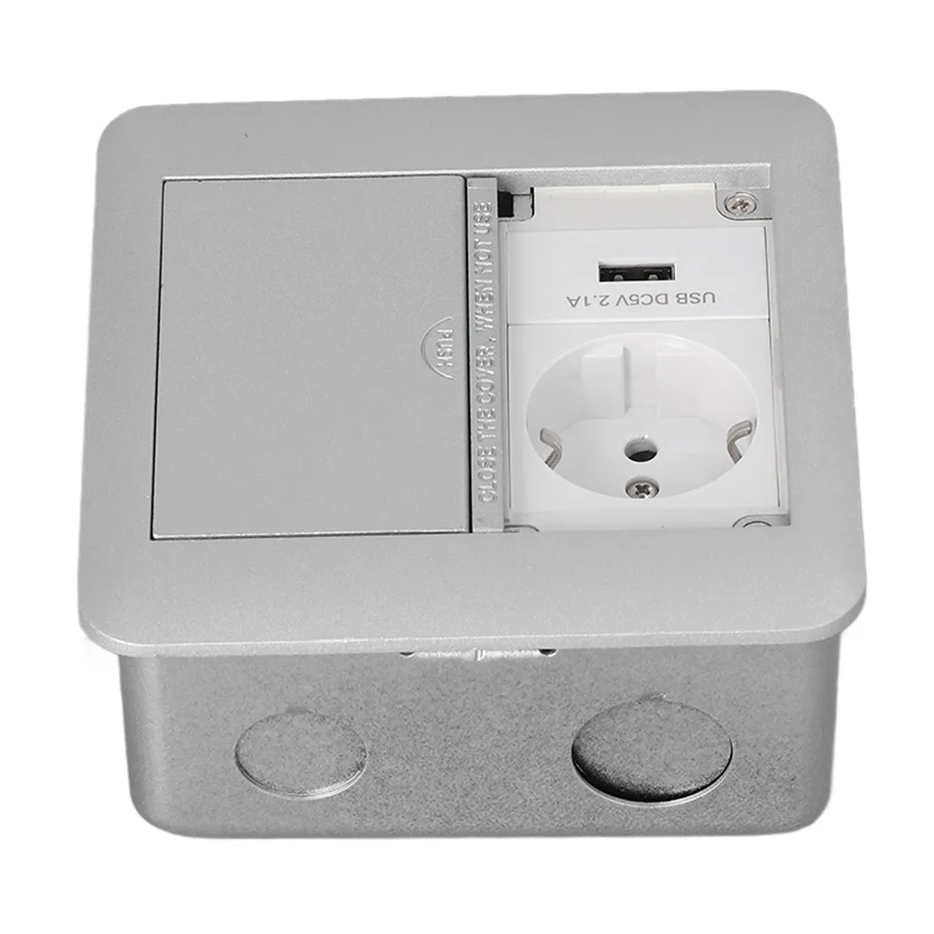 Prise au sol pour terrasse et salon - Équipement électrique encastrable IP44