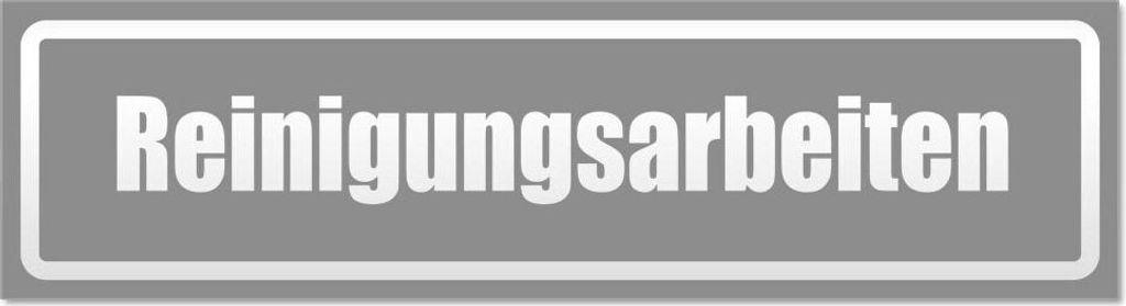 Kiwistar - Autoaufkleber - Grau - 30 x 8 cm - Reinigungsarbeiten invertiert - Hinweis Aufkleber Sticker für Auto, Kfz, Fahrrad, PKW, LKW