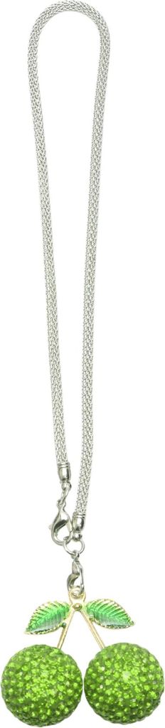 1 Stück Metall Strasssteine Diamant Kirschbaum Auto Rückspiegel Anhänger Accessoires Auto Hängeornament Grün