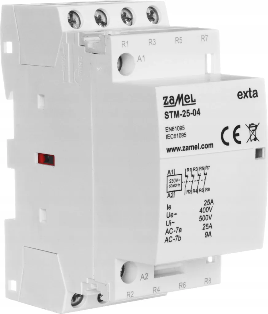 Contacteur 25A 4NC Silencieux 230V EXTA STM-25-04 Haute Performance Rail