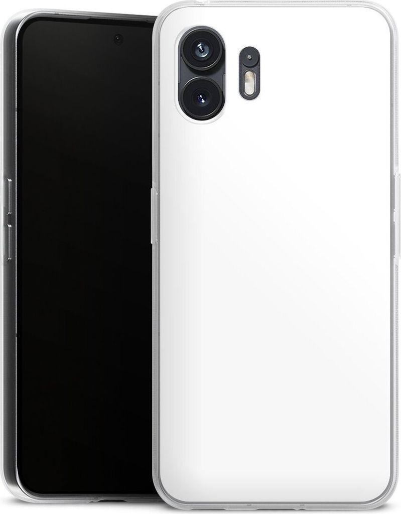 DeinDesign Handyhülle für Nothing Phone 2 Silikon Hülle Case Smartphone Schutzhülle Farbe einfarbig weiß