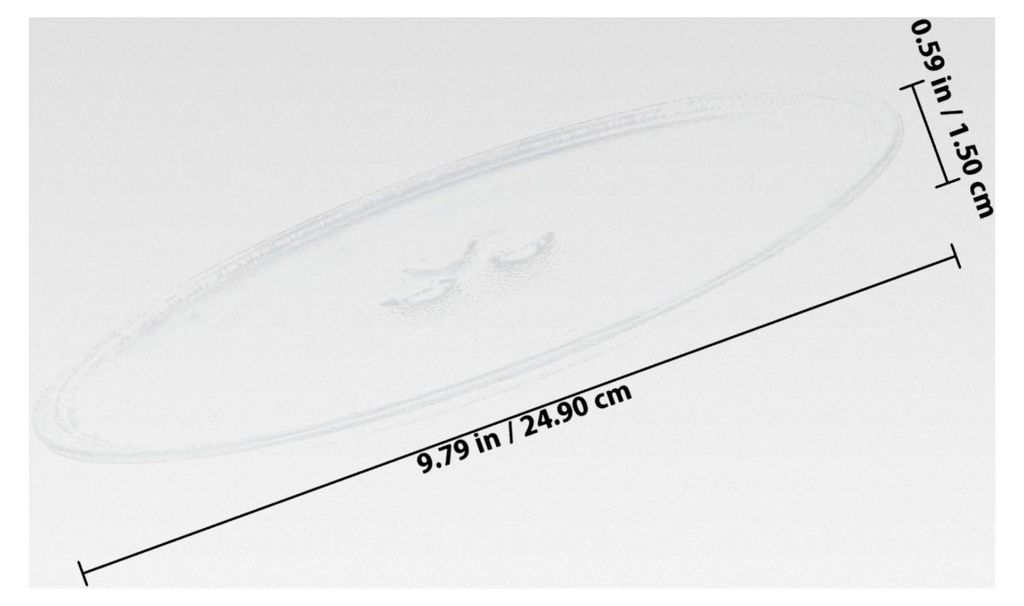 Mikrowellenteller aus Glas, drehbar, Ersatz für Mikrowellen, leicht zu reinigen, spülmaschinengeeignet