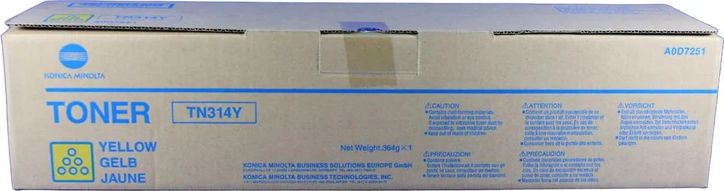 Cartouche de Toner Jaune TN-314Y Konica Minolta A0D7251 Haute Capacité